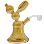 8" Iridescent Balloon Dog Hourglass Flask Rig - Image 4