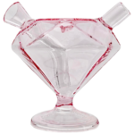 3.5" Color Diamond Footed Joint Bubbler - Image 3