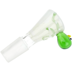 2.5" 14mm White Flower Bowl w/ Color Octopus - Image 3