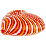 3.5" Vac Stack Line Swirl Heart Hand Pipe - Image 2