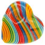 3.5" Vac Stack Line Swirl Heart Hand Pipe - Image 3