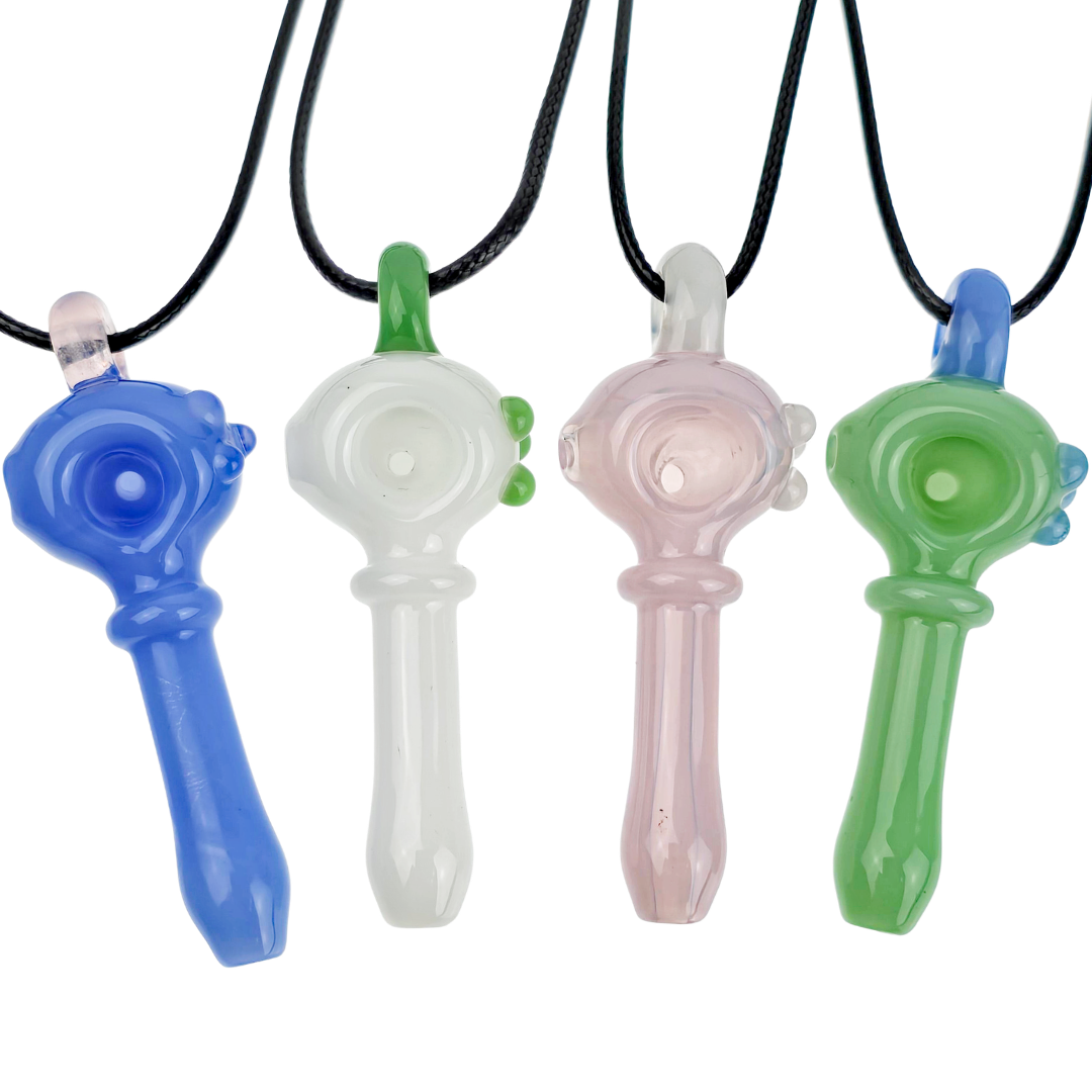 GHP1954 Pipe Pendants 3" Glass Hand Pipe Pendant - Image 1