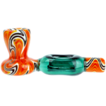 4.5" Wigwag Mouth & Bowl w/ Hollow Donut Body Hand Pipe - Image 2