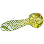 4.5" Fume w/ Color Swirl & Flower Head Hand Pipe - Image 5