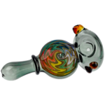 4.5" Gray Base w/ Flat Disc Wigwag Body Hand Pipe - Image 2