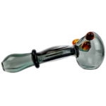 4.5" Gray Base w/ Flat Disc Wigwag Body Hand Pipe - Image 4