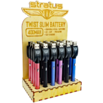 Stratus 400mah Twist Battery w/ USB + Wooden Display (24ct) - Image 8