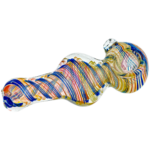 5.5" Cobalt Fume & Swirl Flat Body Hand Pipe - Image 2