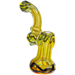 5.5" Fume Two-Tone Squiggle Line Sherlock Maria Neck Bubbler - Image 4