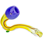 5" Thick Fume & Line Swirl Color Bowl Sherlock Hand Pipe - Image 3