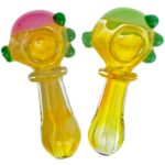 4.5" Color Dot & Face Accent Fume Maria Body Hand Pipe