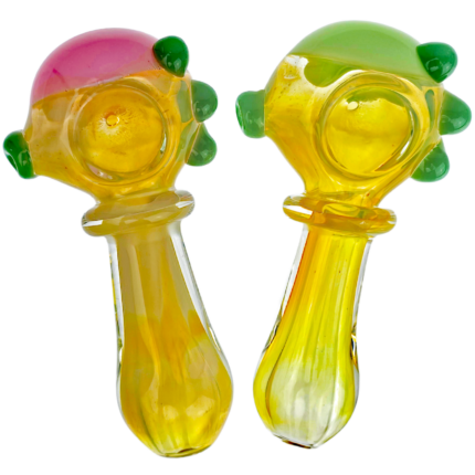 4.5" Color Dot & Face Accent Fume Maria Body Hand Pipe