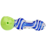 5" Thick Full Color Head Two-Tone Twisted Cane Body Hand Pipe - Image 4