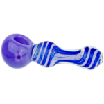 5" Thick Full Color Head Two-Tone Twisted Cane Body Hand Pipe - Image 2