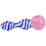 5" Thick Full Color Head Two-Tone Twisted Cane Body Hand Pipe - Image 5
