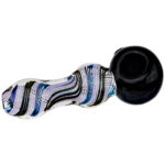 5" Thick Full Color Head Two-Tone Twisted Cane Body Hand Pipe - Image 3