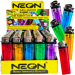 Neon Gas Disposable Lighters - 50ct