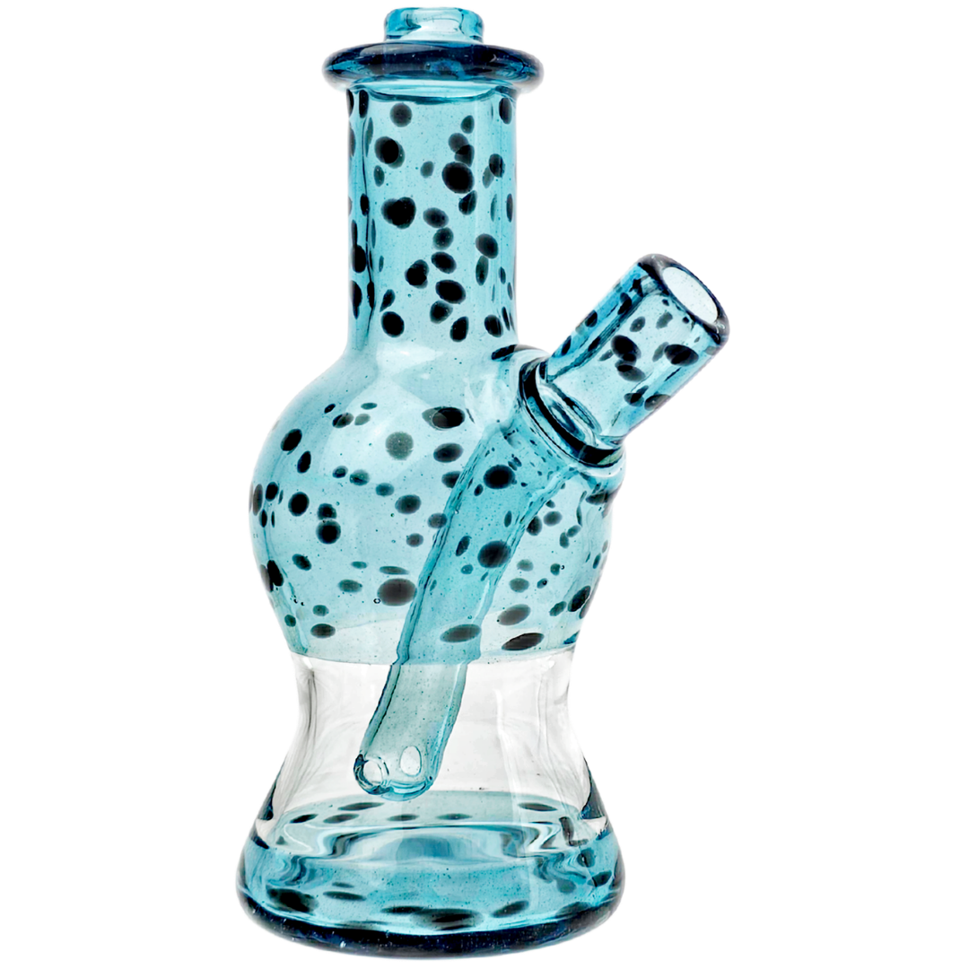 RDBY-MINI-BS-45DEG Made in USA 4.5" Rude Boy Cheeto Print Mini Bottle - Blue Stardust - Image 1