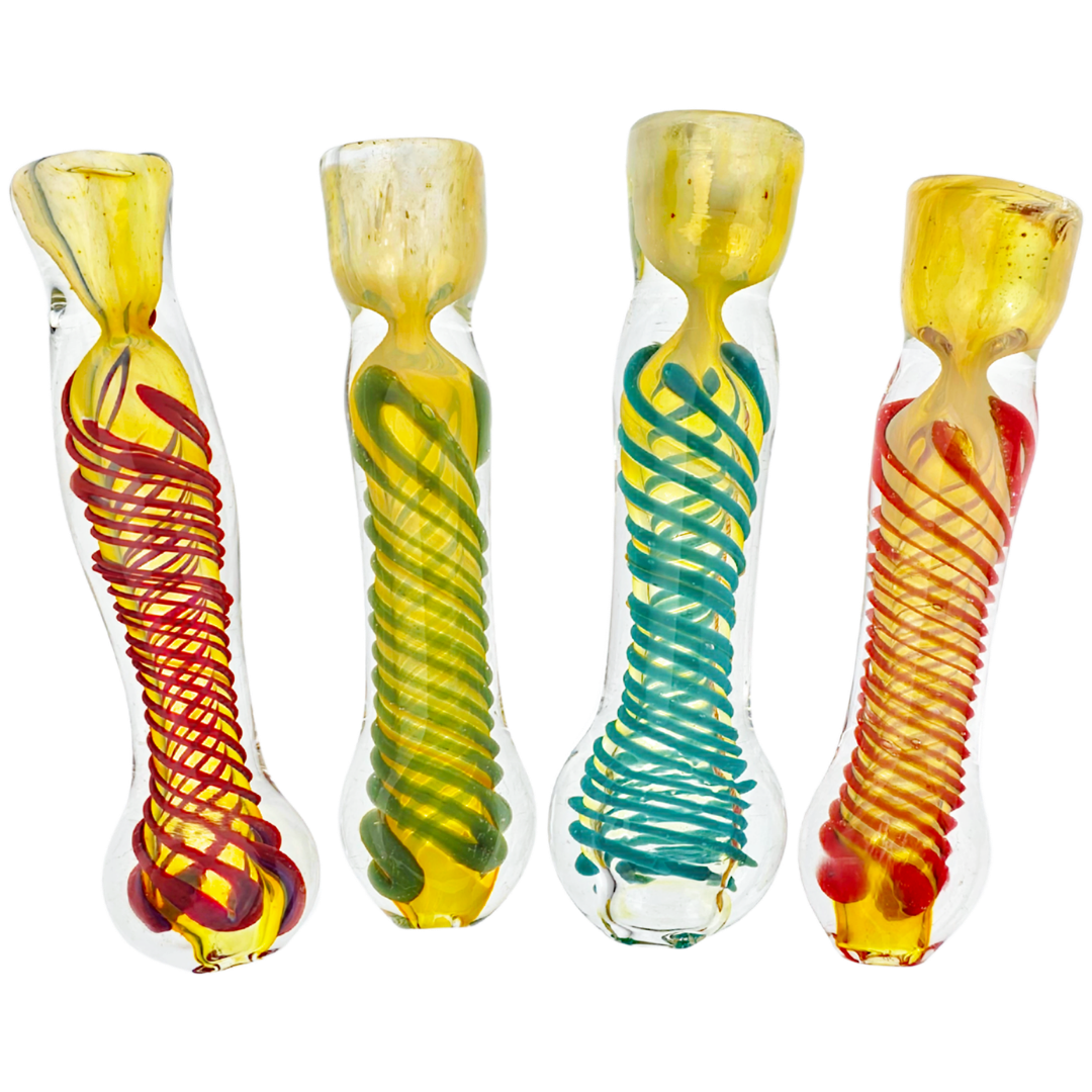 CCP-017 Cannabis Chillums 3" Fume Twisted Cane Chillum - Image 1