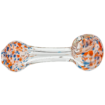 4" Multicolor Frit & Clear Hand Pipe - Image 4