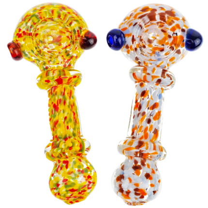 5" Rainbow Frit Maria Color Dot Hand Pipe