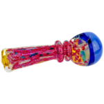 5" Flat Mouth Thick Frit Hand Pipe - Image 2
