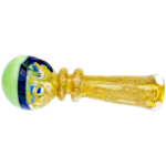 5" Flat Mouth Thick Frit Hand Pipe - Image 3