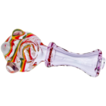 4.5" Purple & Color Cane Hand Pipe - Image 3