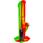 10" Silicone Suction Lighter Straight Bong - Image 2