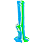 10" Silicone Suction Lighter Straight Bong - Image 3