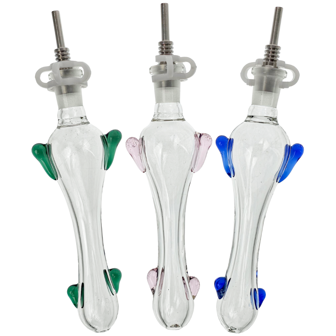 C4525 NECTARS 5" Clear w/ Color Accents Nectar Straw - Image 1