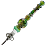 5.5" Glass Warted Donut Nectar Straw - Image 3