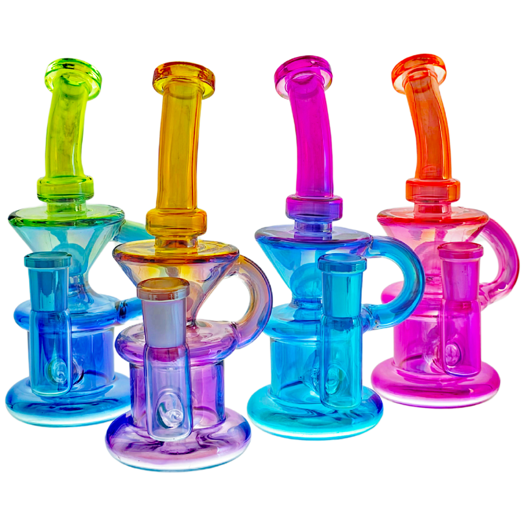 DH-REC-05 DAB RIGS 6" V2 Iridescent Rainbow Recycler - Image 1