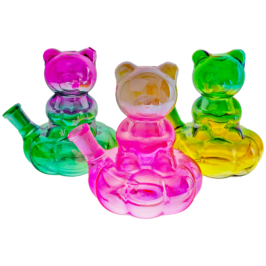 FGP6681 DAB RIGS 5" Gradient Color Bear Sitting On Pumpkin Rig - Image 1