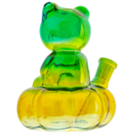5" Gradient Color Bear Sitting On Pumpkin Rig - Image 4