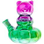 5" Gradient Color Bear Sitting On Pumpkin Rig - Image 2