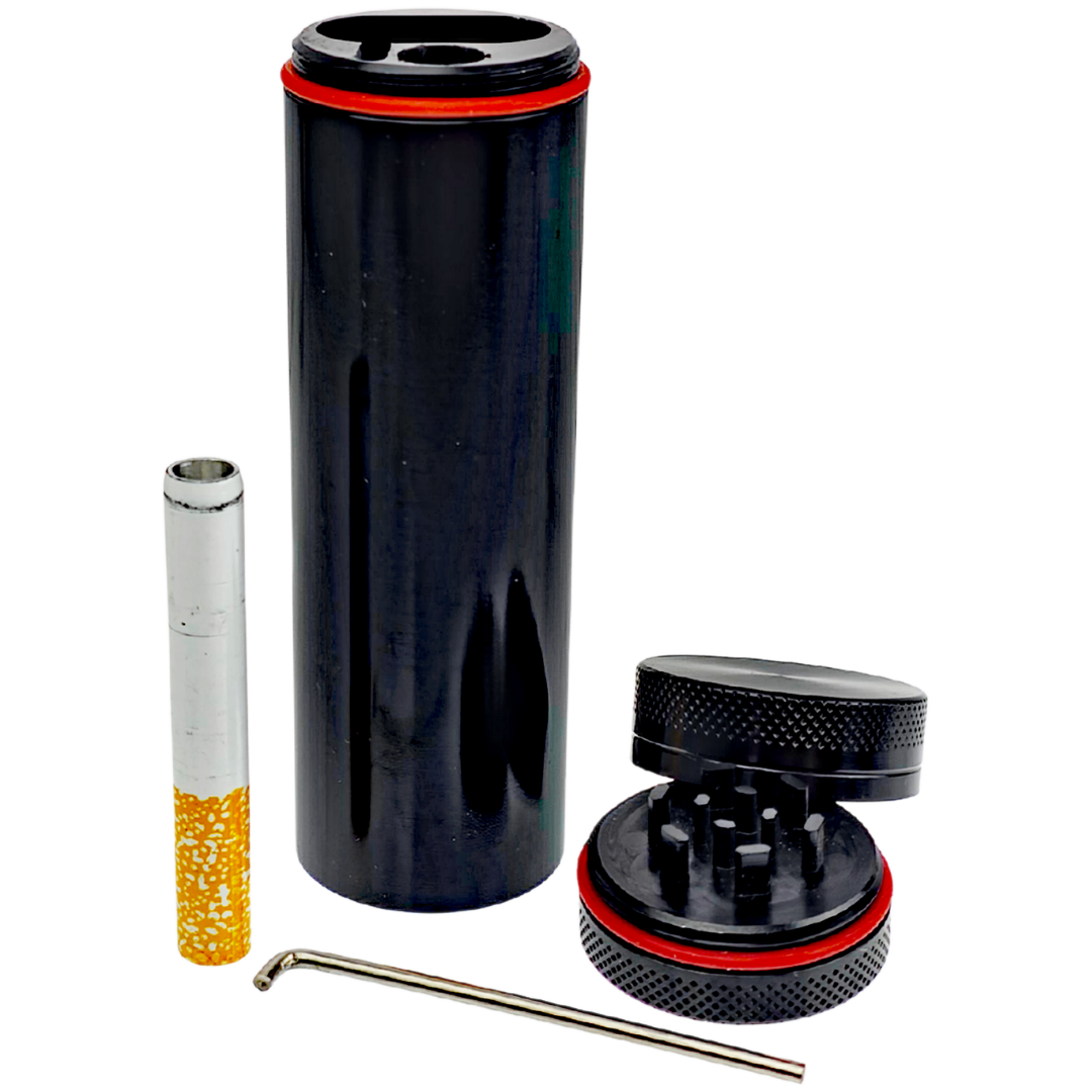 FMP-008 HERB DUGOUT 4.25" Metal Cylinder Dugout - Image 1