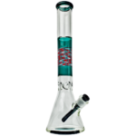 17" Color Accent Wigwag Beaker w/ Black Downstem - Image 2