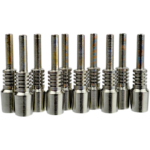 10mm Titanium Nectar Tips w/ Clips - 10 Pack - Image 2