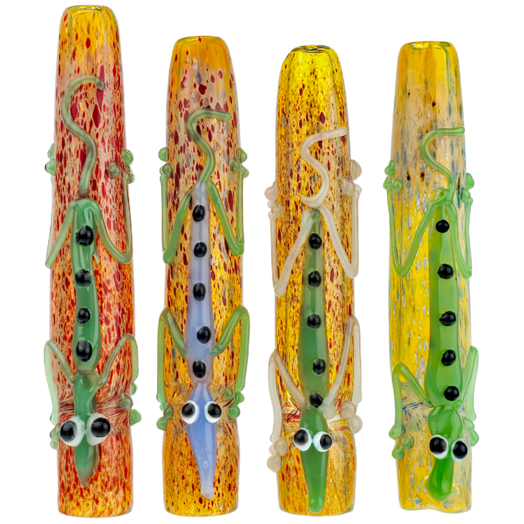 WYN-92 LIZARD WEED CHILLUMS 4" Fume Frit Lizard Chillum - Image 1