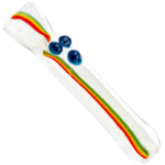 3.5" Rasta Glow Chillum - Image 5