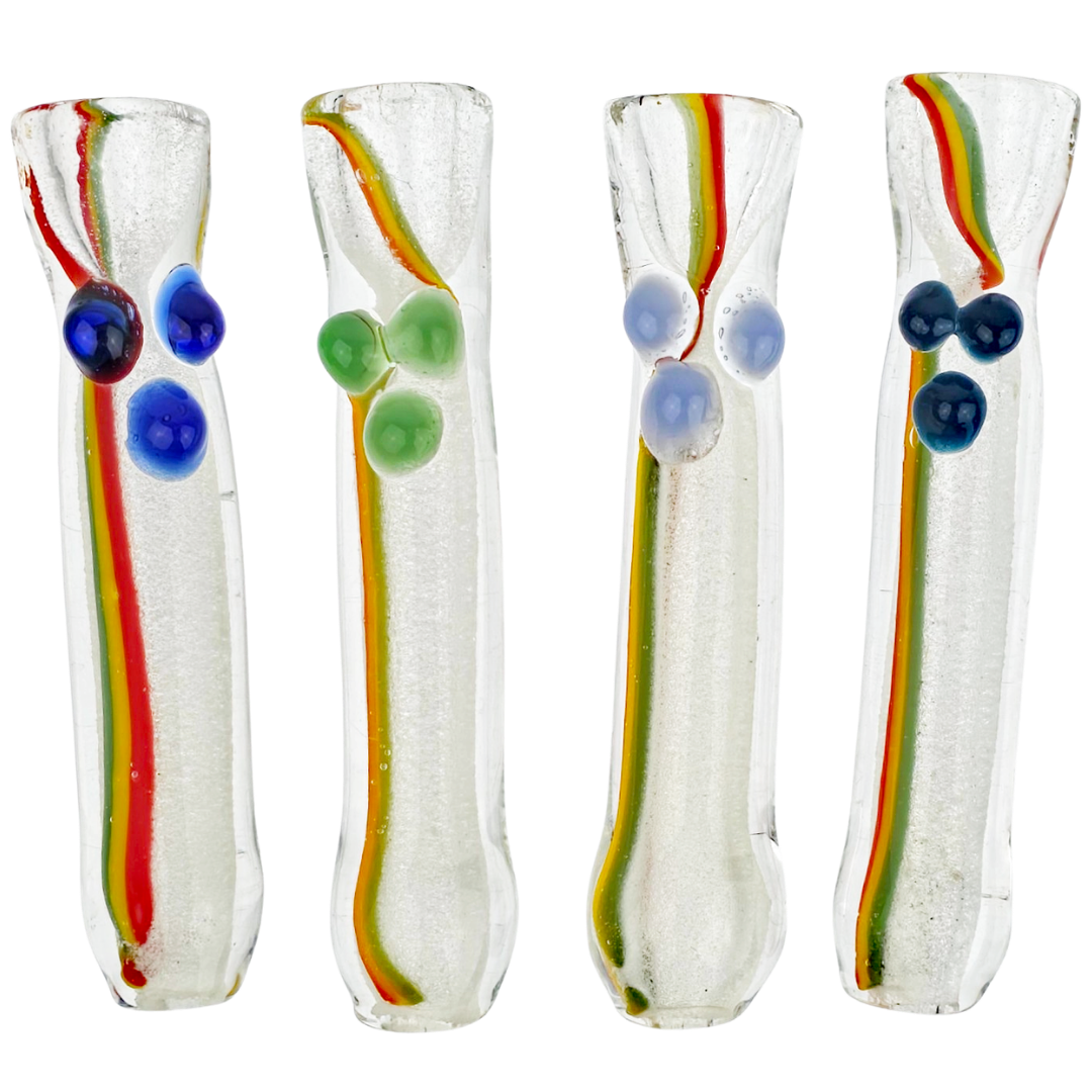 WYN-96 GLOW WEED RASTA CHILLUMS 3.5" Rasta Glow Chillum - Image 1