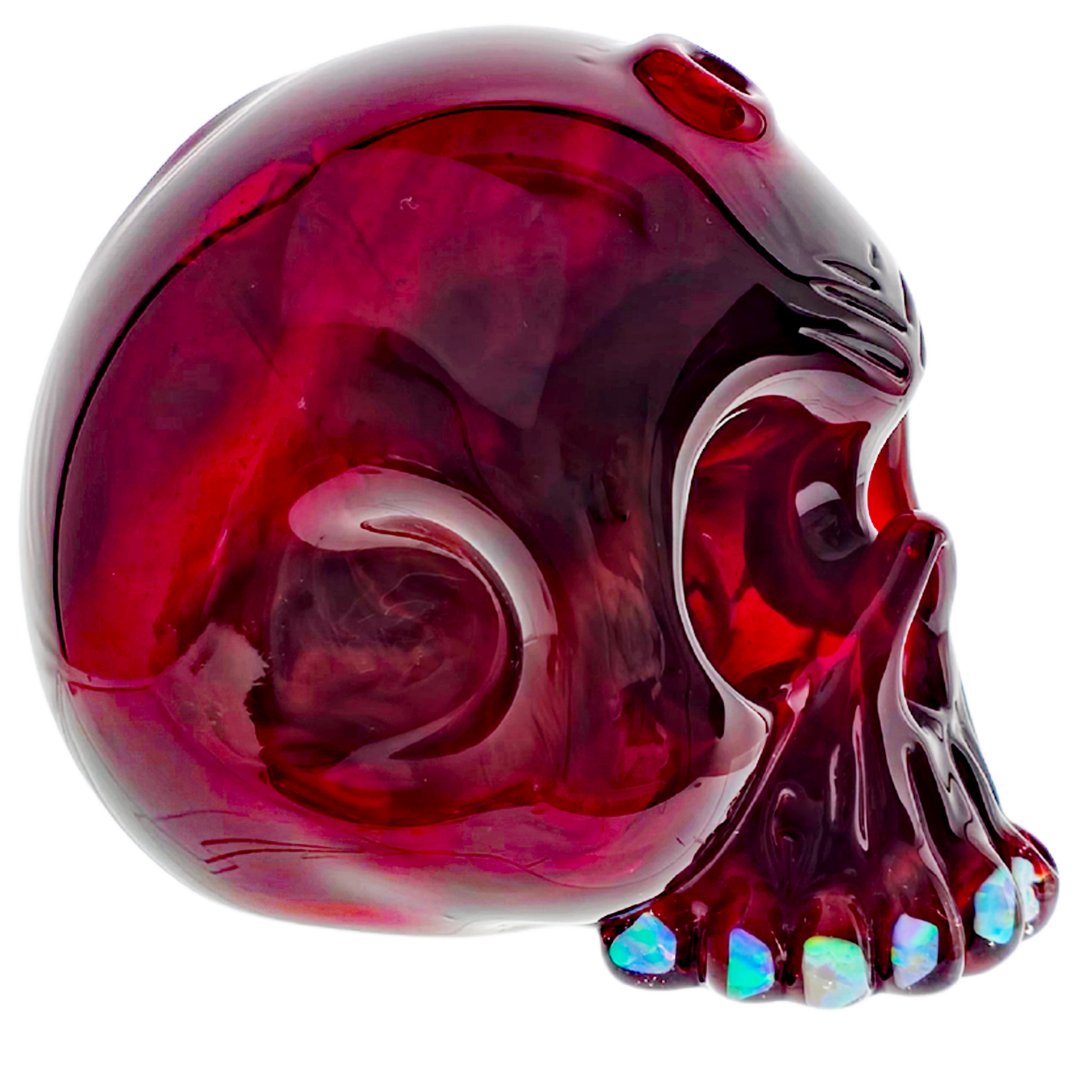 WYN HEADY #32 SKULL RIG 3.5″ Carsten Glass Skull Rig - Image 1