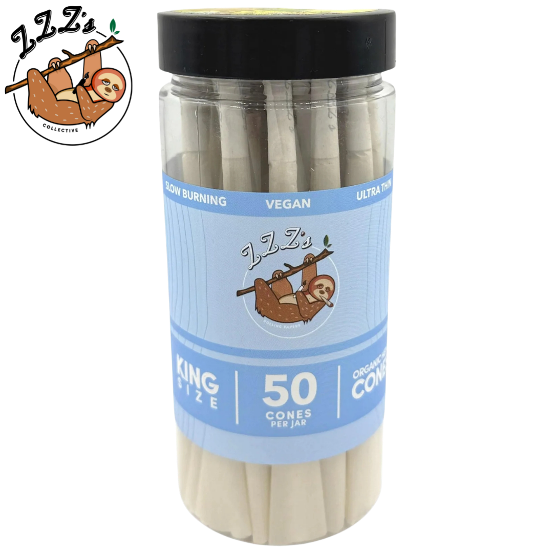 ZZZs King Size Cones SS 50ct ZZZ's King Cones 50pk Jar - "Stoner Sloth" - Image 1