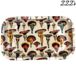 ZZZ's Rolling Tray w/ Magnetic Cover - "Shroom Booties" (7x11) - Image 2