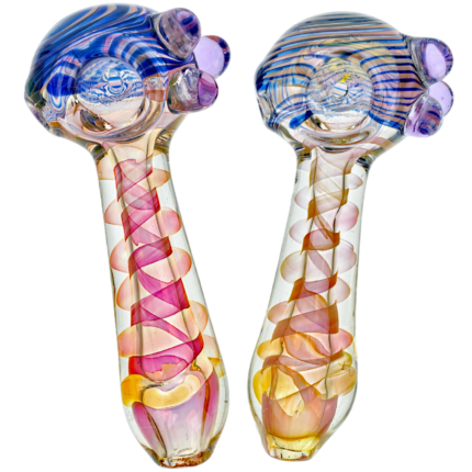 5" Fume Swirl w/ Purple Accents Hand Pipe