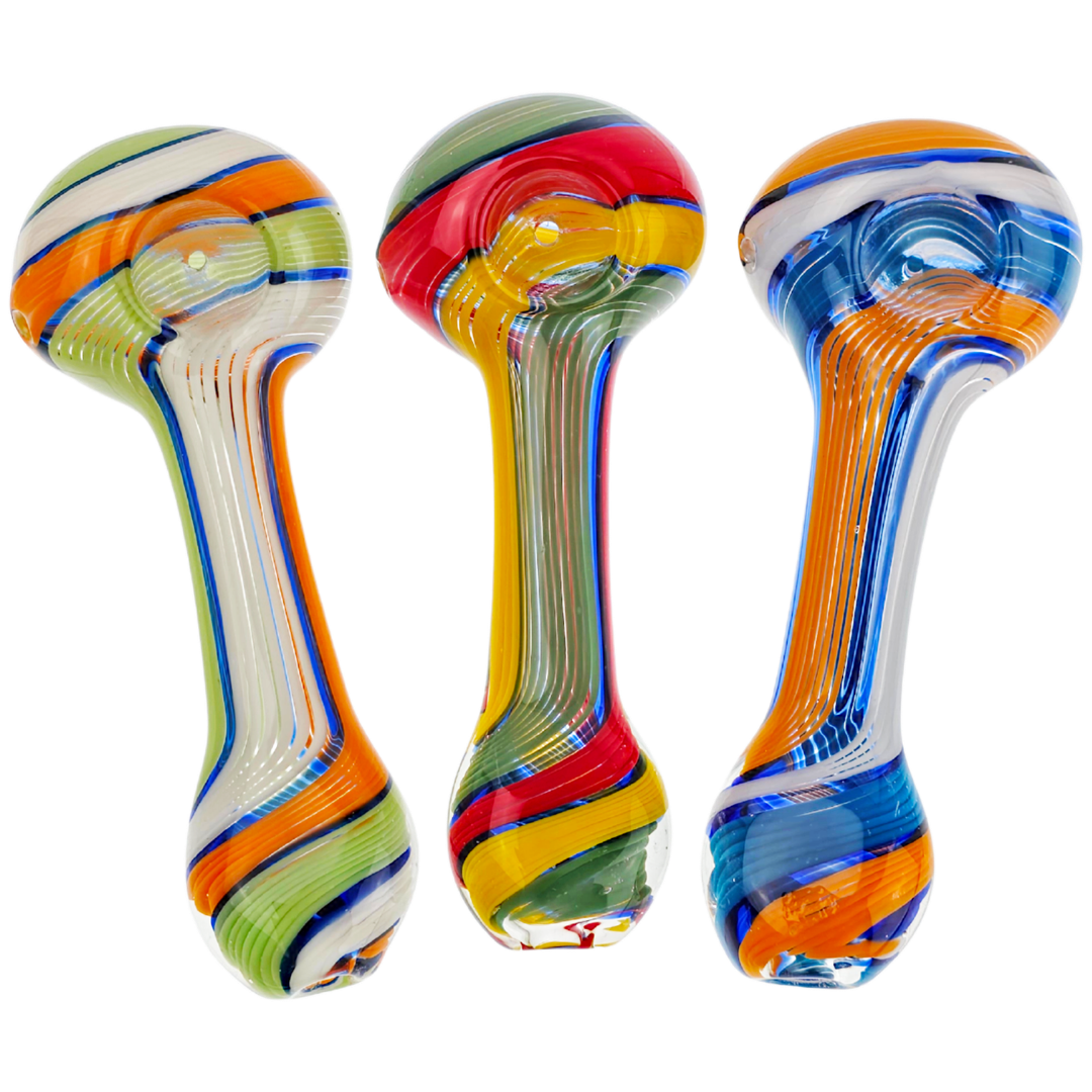 DT HP-353 CANNABIS PIPES 5" Twisted Vac Stack Cane Hand Pipe - Image 1