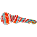 5" Rainbow Frit Twisted Cane Maria Hand Pipe - Image 4