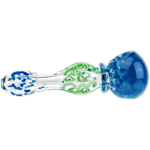 5.5" Frit Squiggle Line Orb Hand Pipe - Image 3