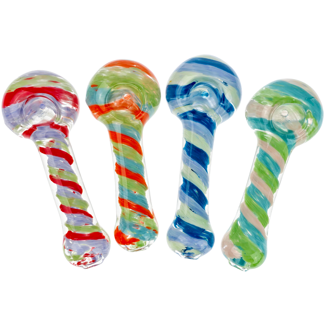 DT HP-366 WEED PIPES 5" Frit Color Swirl Hand Pipe - Image 1